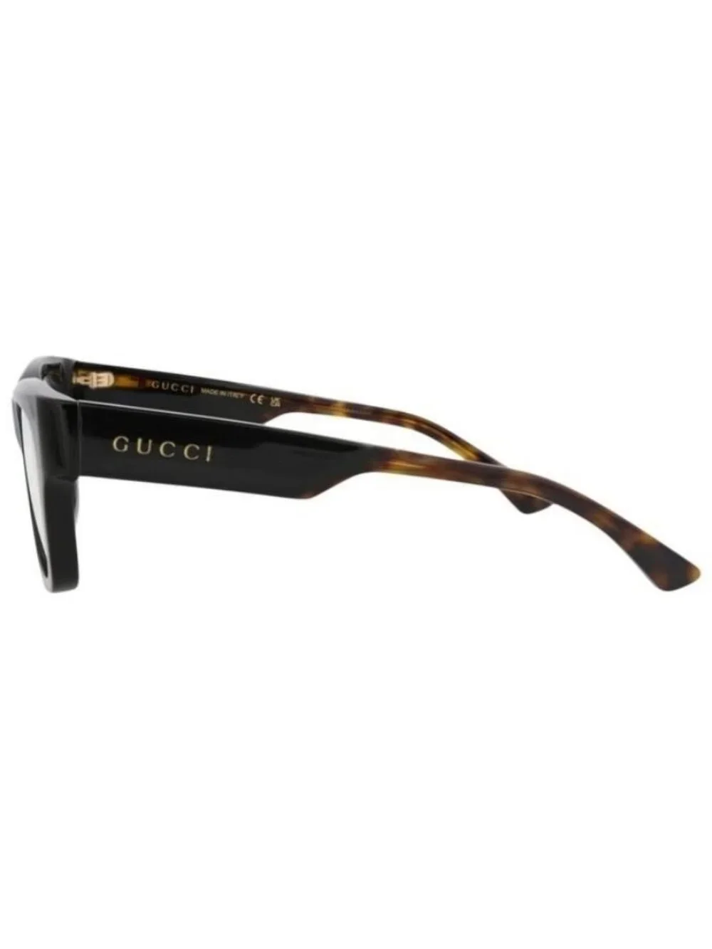 New Gucci Mens Square/Rectangle Black Havana Transparent Fashion Designer Eyegla